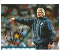Manuel Pellegrini Manchester City Signed 10 x 8 inch football photo. Good Condition. All signed