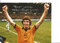 John Richards Wolves Signed 12 x 8 inch football photo. Good Condition. All signed pieces come