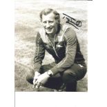 Football Terry Neil 10x8 Signed B/W Photo Pictured While Manager Of Arsenal. Good Condition. All