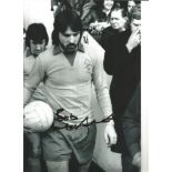 Bob Latchford Everton Signed 12 x 8 inch football photo. Good Condition. All signed pieces come with