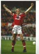 Stuart Pearce Notts Forest Signed 12 x 8 inch football photo. Good Condition. All signed pieces come