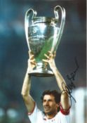 Franco Baresi AC Milan Signed 12 x 8 inch football photo. Good Condition. All signed pieces come