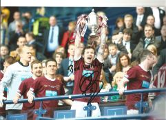 Darren Barr Hearts Signed 12 x 8 inch football photo. Good Condition. All signed pieces come with