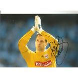 Thomas Sorensen Stoke Signed 12 x 8 inch football photo. Good Condition. All signed pieces come with