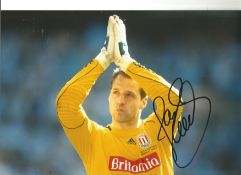 Thomas Sorensen Stoke Signed 12 x 8 inch football photo. Good Condition. All signed pieces come with
