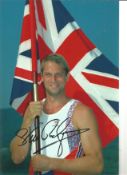 Sir Steve Redgrave Athletics Signed 10 x 8 inch sport photo. Good Condition. All signed pieces