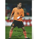 Danny Landzaat Holland Signed 12 x 8 inch football photo. Good Condition. All signed pieces come