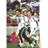 Giorgos Karagounis Greece Signed 12 x 8 inch football photo. Good Condition. All signed pieces