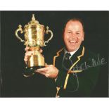 Jake White Signed 10 x 8 inch rugby photo. Good Condition. All signed pieces come with a Certificate