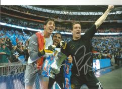 Jordi Gomez, Louis Robles and Roman Golobart Wigan Signed 12 x 8 inch football photo. Good