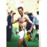 Mick McCarthy Ireland Signed 12 x 8 inch football photo. Good Condition. All signed pieces come with