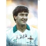 Norman Whiteside Northern Ireland Signed 12 x 8 inch football photo. Good Condition. All signed