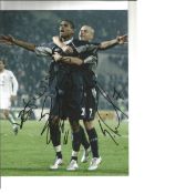 Ricardo Vaz Te & Stellios Bolton Signed 12 x 8 inch football photo. Good Condition. All signed