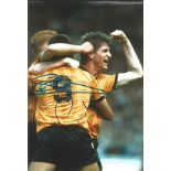 Andy Mutch and Steve Bull Wolves Signed 12 x 8 inch football photo. Good Condition. All signed