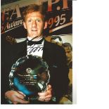 Gordon Strachan Leeds United Signed 12 x 8 inch football photo. Good Condition. All signed pieces