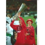 Robbie Fowler and Gary McAllister Liverpool Signed 12 x 8 inch football photo. Good Condition. All