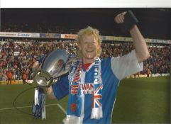 Colin Hendry Blackburn Signed 12 x 8 inch football photo. Good Condition. All signed pieces come