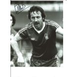 Football Frank Clarke 10x8 Signed B/W Photo Pictured In Action For Nottingham Forest. Good