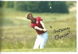 Chris Wood Signed 10 x 8 inch golf photo. Good Condition. All signed pieces come with a