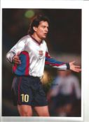 Jari Litmanen Barcelona Signed 12 x 8 inch football photo. Good Condition. All signed pieces come