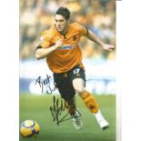 Matt Jarvis Wolves Signed 12 x 8 inch football photo. Good Condition. All signed pieces come with