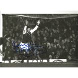 Football Malcolm Macdonald 12x8 Signed B/W Photo Pictured Celebrating After Scoring For Arsenal.