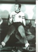 Franz Beckenbauer Germany Signed 12 x 8 inch football photo. Good Condition. All signed pieces