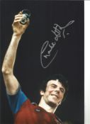 Charlie Aitken Aston Villa Signed 12 x 8 inch football photo. Good Condition. All signed pieces come