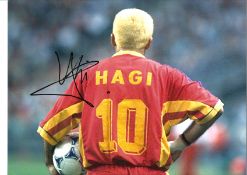 Gheorghe Hagi Signed 10 x 8 inch football photo. Good Condition. All signed pieces come with a