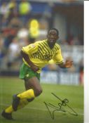 Ruel Fox Norwich City Signed 12 x 8 inch football photo. Good Condition. All signed pieces come with