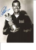 Carlos Alberto Brazil Signed 10 x 8 inch black and white football photo. Good Condition. All