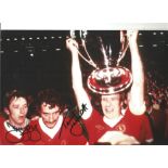 Jimmy Case and Terry Mcdermott Liverpool Signed 12 x 8 inch football photo. Good Condition. All