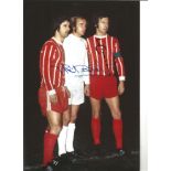 Franz Beckenbauer, Gerd Muller and Phil Beal Germany Signed 12 x 8 inch football photo. Good