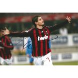 Alexandre Pato AC Milan Signed 12 x 8 inch football photo. Good Condition. All signed pieces come
