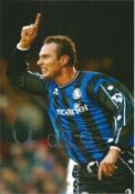 Football Noel Whelan 10x8 signed colour photo pictured celebrating while playing for