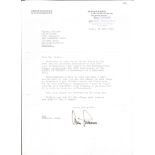 WW2 Luftwaffe ace General Adolf Galland KC signed typed letter 1975 regarding an invite to the