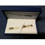 Waterman Elegance White gold plated Ballpoint Pen in original box with full certification.
