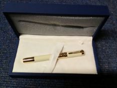 Waterman Elegance White gold plated Ballpoint Pen in original box with full certification.