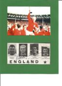 Bobby Moore signed England Image. Good Condition. All signed pieces come with a Certificate of