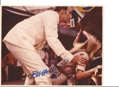 James Bond Britt Ekland signed 10 x 8 inch colour photo with Christopher Lee. Good Condition. All