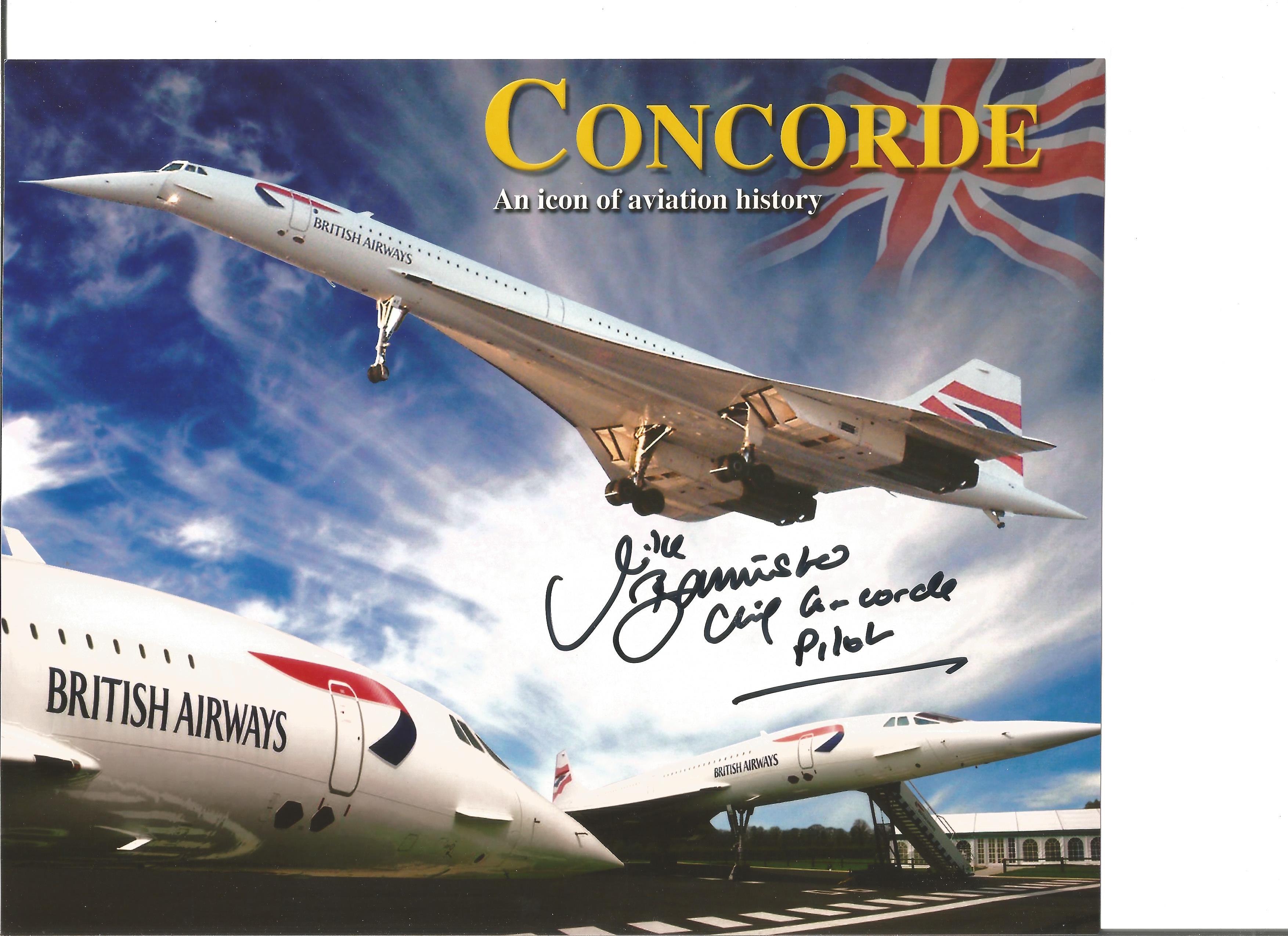 Concorde Chief Pilot Capt Mike Bannister signed pair of 10 x 8 inch colour photos. Montage and - Image 2 of 2