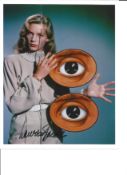 Lauren Bacall Signed colour photograph 10 X 8. Good Condition. All signed pieces come with a
