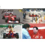 Ferrari signed Motor Racing collection. Four 6 x 4 inch colour photos signed by Michael