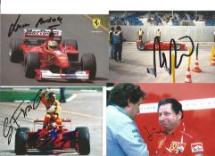 Ferrari signed Motor Racing collection. Four 6 x 4 inch colour photos signed by Michael