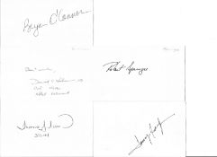 NASA Five Space Shuttle Astronauts Signed Cards, Hilmer, Hennen, Jernigan, O'Connor & Springer. Good