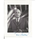 Zeppelin crew veteran Hans von Schiller signed 6 x 4 inch b/w portrait photo. Good Condition. All