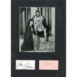 Jean Simmons & Laurence Olivier Signed & Mounted. Good Condition. All signed pieces come with a