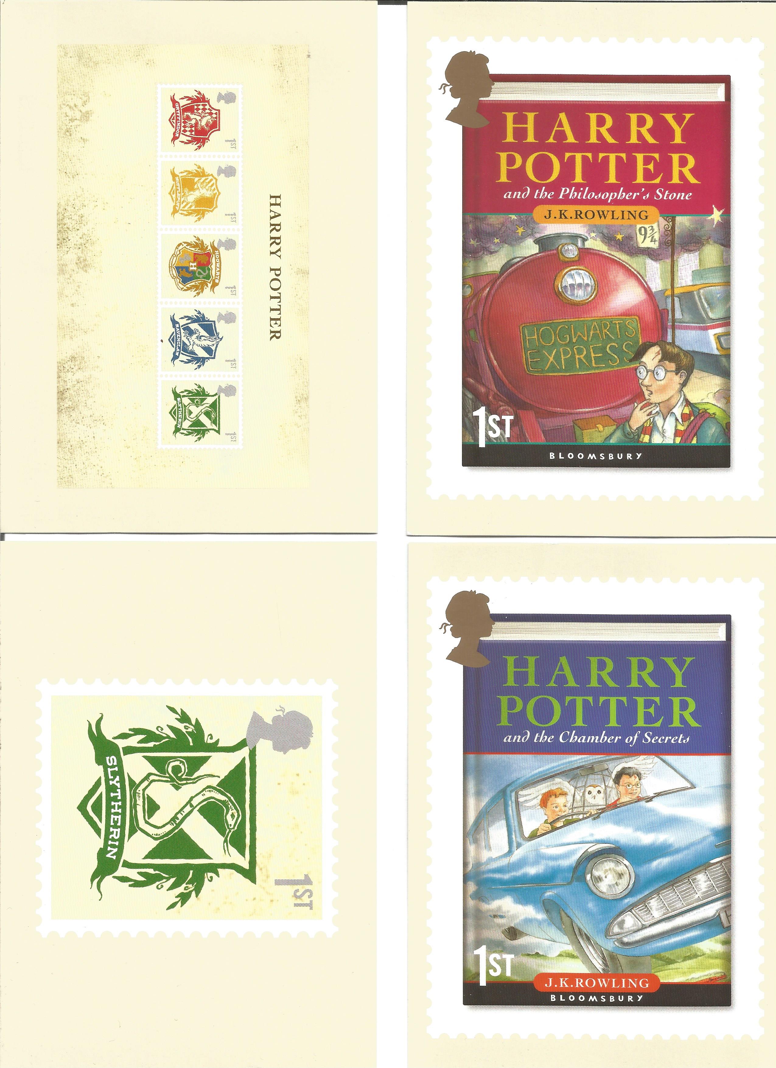 Harry Potter 12 PHQ 2007 cards each with stamps and special postmarks to reverse. UNSIGNED. Good - Image 2 of 2