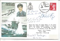 Rare WW2 Uboats commanders signed Sqn Ldr Bulloch Historic Aviators cover. Signed by Admiral Karl