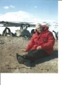 David Attenborough signed Penguins Photograph 10 X 8 inches. Good Condition. All signed pieces